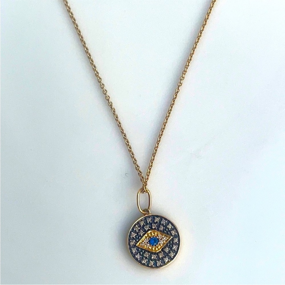 Sydney Evan Evil Eye Pendant Necklace
